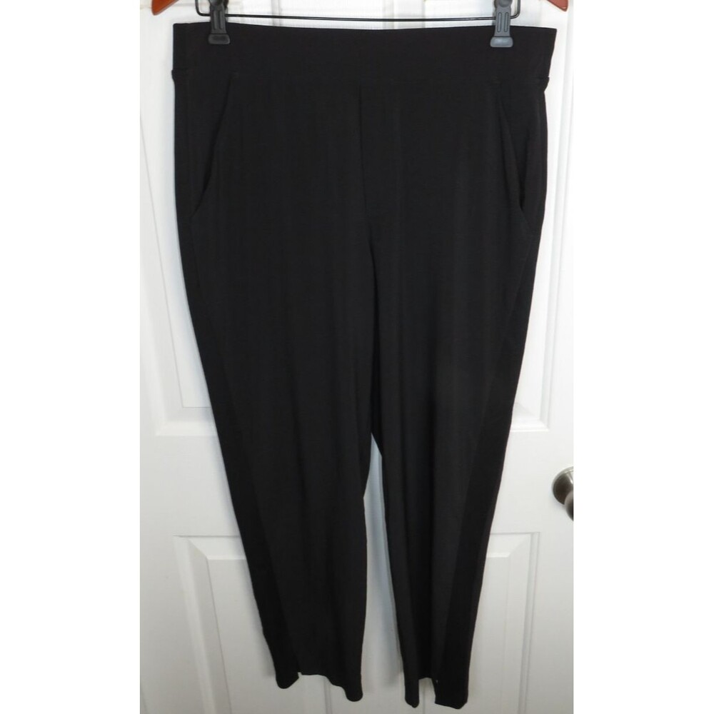 ATHLETA Brooklyn High Rise Ankle Pants Black Featherweight Pull-On Size 12